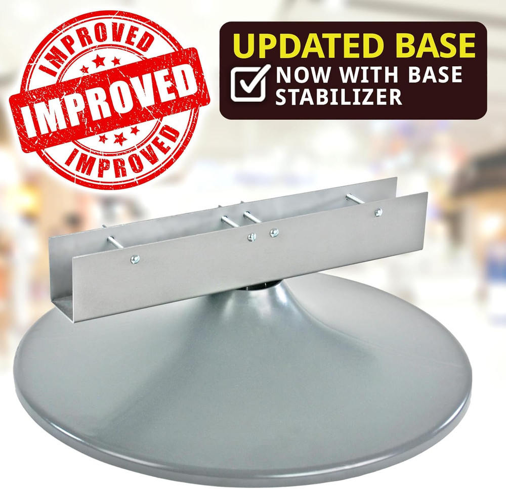 Black Two-Sided Pegboard Floor Display with Studio Base - 16"x60