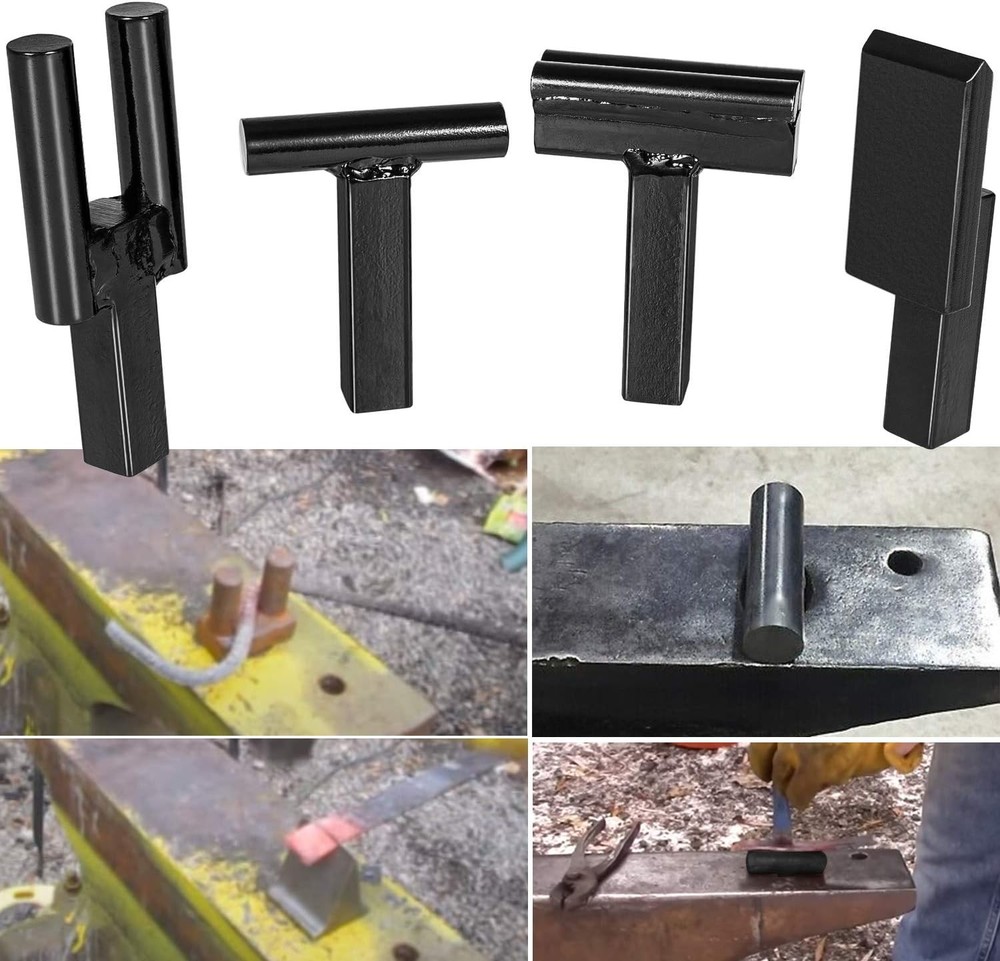 1 inch Blacksmith Anvil Hardy Hole Tools Set Blacksmithing Forging Tool (4PCS)