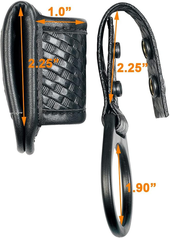 Compact Flashlight Holder(Open Top)+ Flashlight Ring Strap Holder Hold Mag Lite