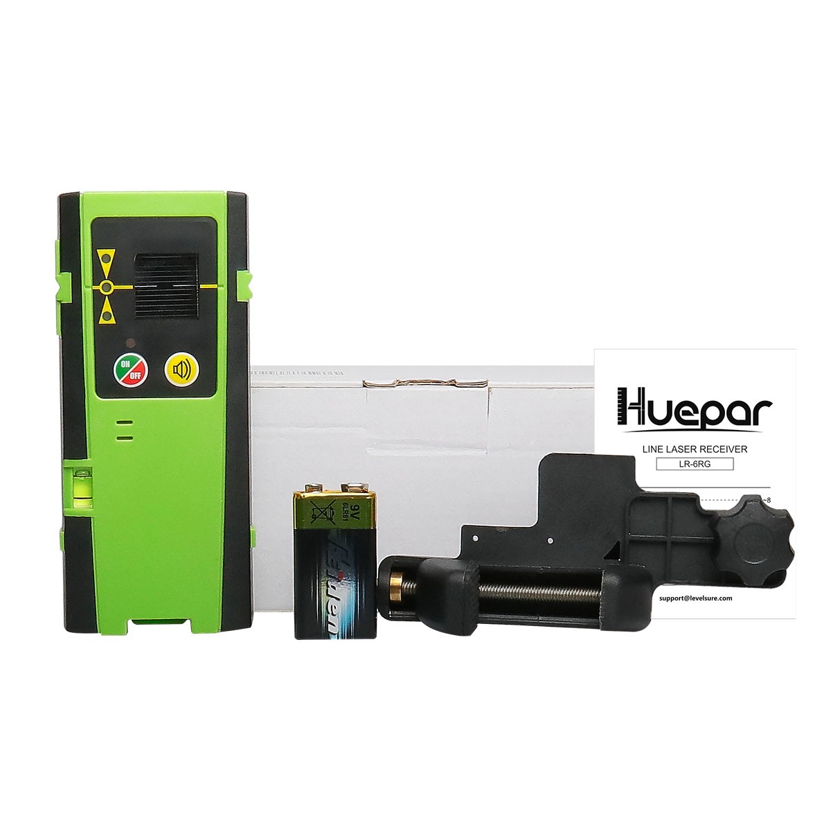 Huepar 16 Lines 4D Laser Level Self Leveling 360 Cross Line Green Beam+Receiver