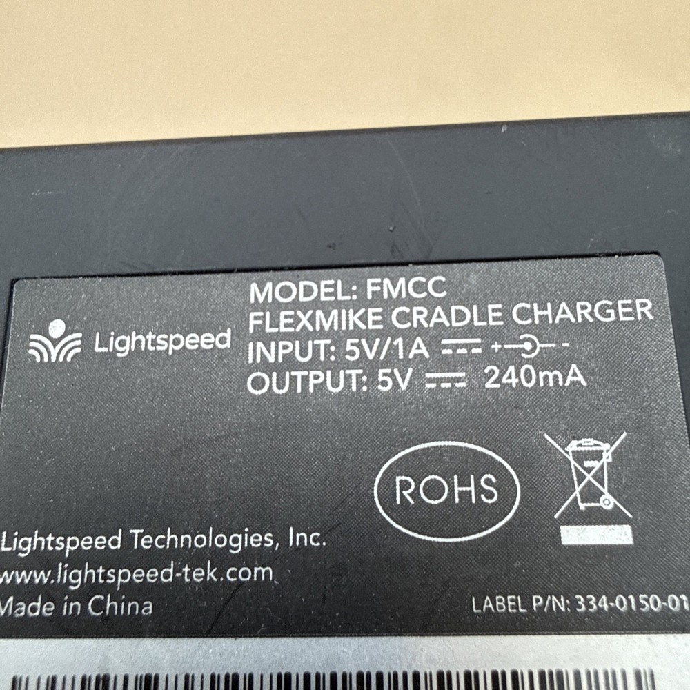 LightSpeed FlexMike Charging Station FMCC NO Power Adapter