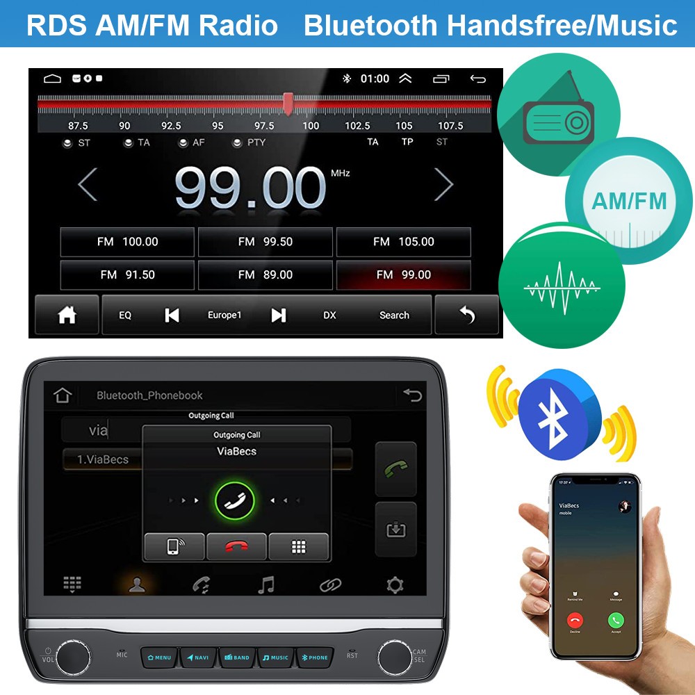 Carplay Car Stereo Radio For 2014-2018 Chevrolet Silverado GM Sierra 4+64G