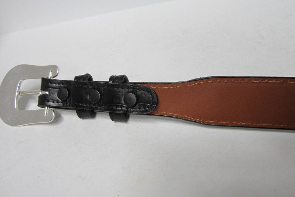 GENUINE ALLIGATOR BELTS, BLACK