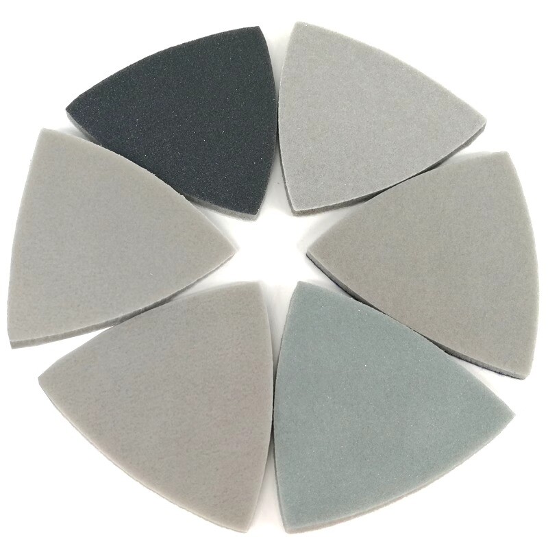 80mm Triangular Sponge Polishing Sanding Sheet Pads Multi-tool 300-3000 Grit