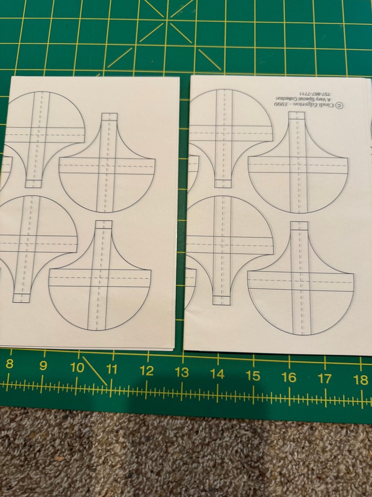 Apple Core or Clamshell Quilt Design/Sample Pack Freezer Paper Templates