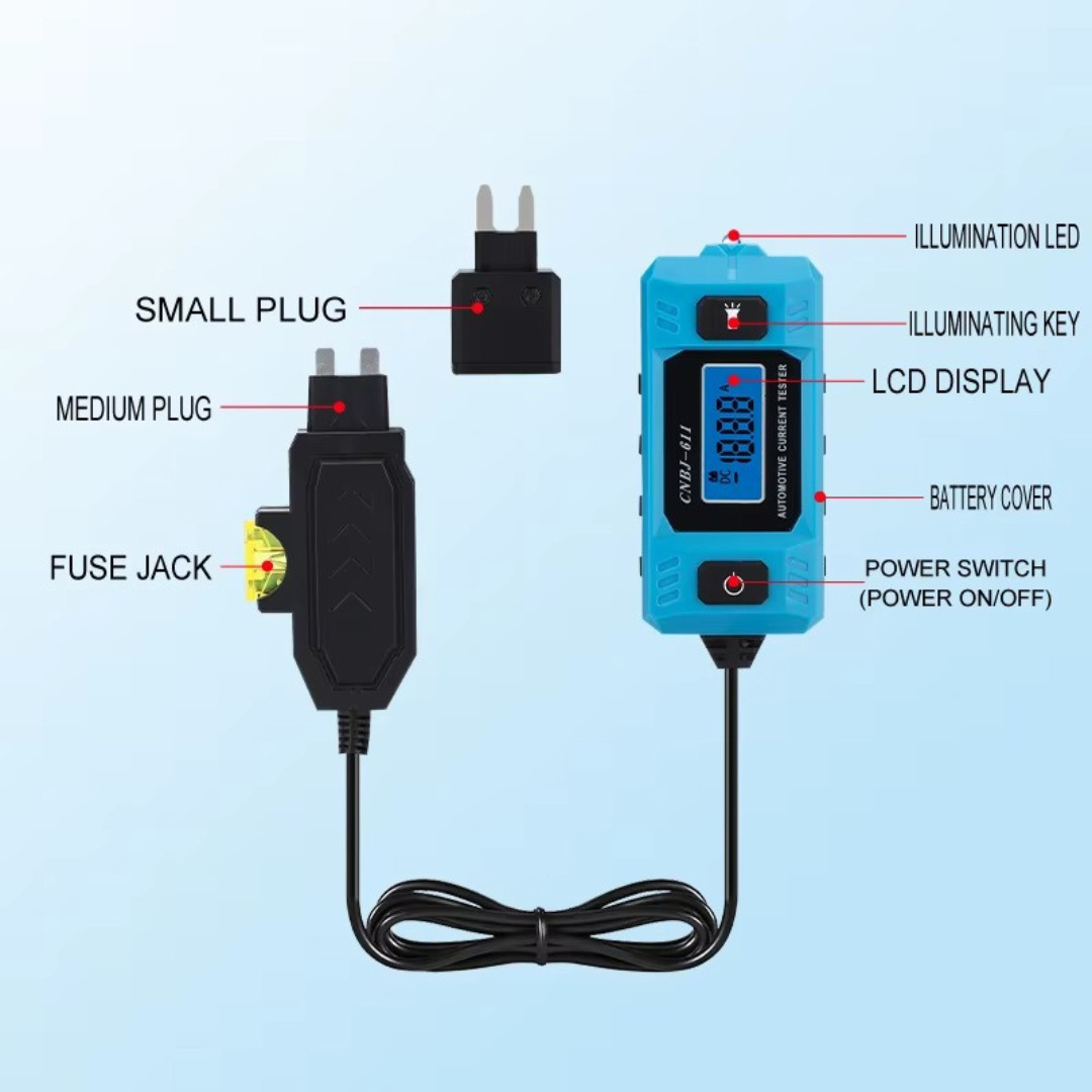 CNBJ-611 automotive LED car blade fuse tester for current check