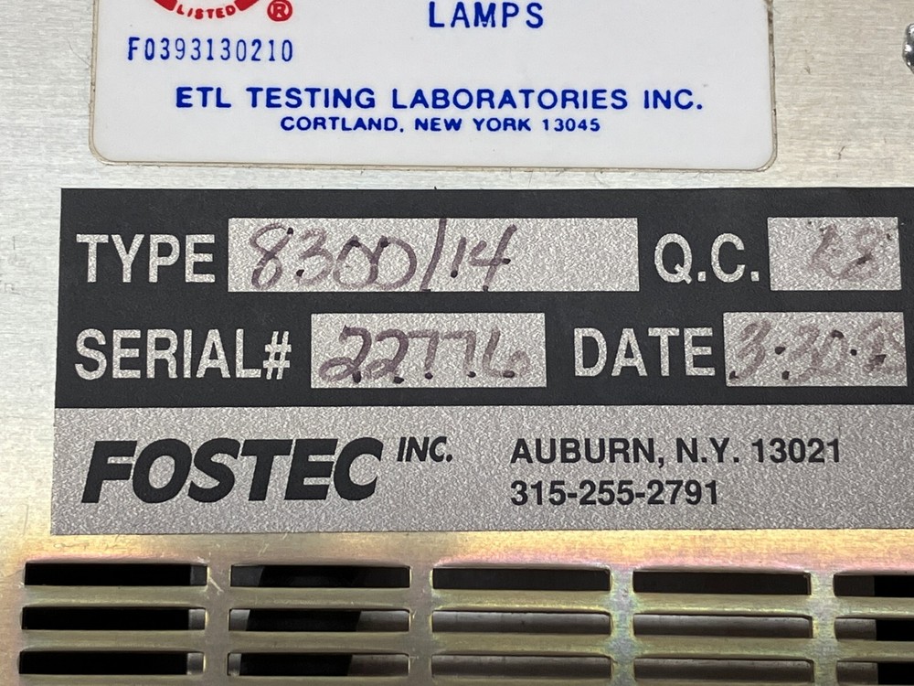 Fostec Leeds 8300 Light Source EKE