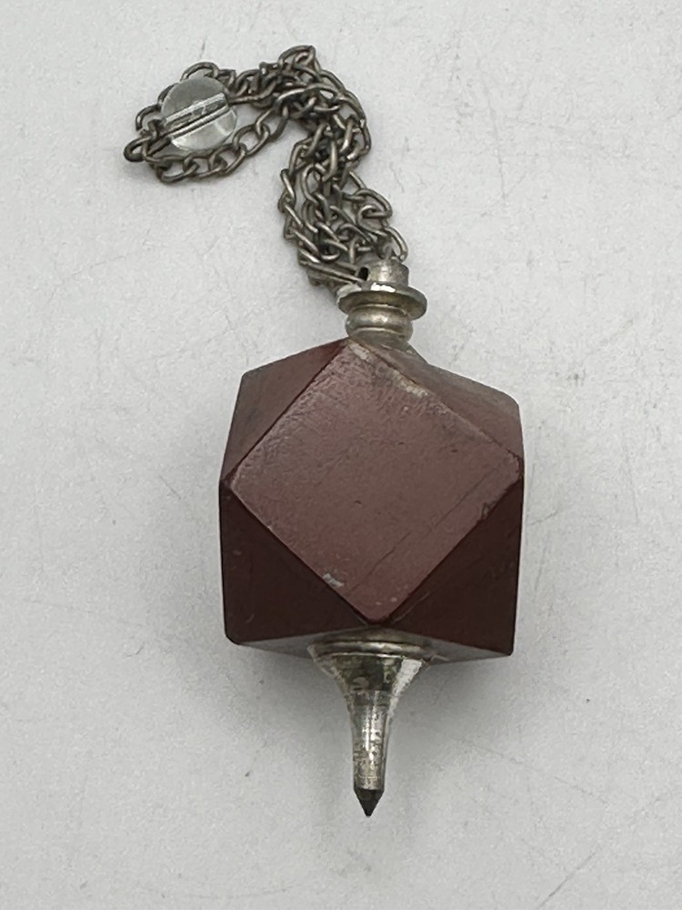 Stone Carved Chakra Pendulum On Chain Preowned