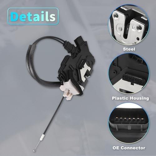 Replacement Front Left Driver Side Power Door Lock Actuator Motor with Cable