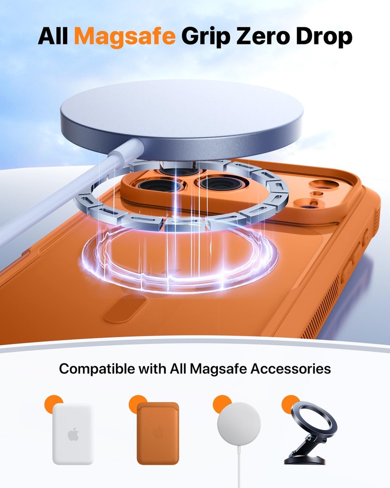 Magnetic Designed for iPhone 17 Pro Case 6.3'' [Full Camera Protection] Full ...