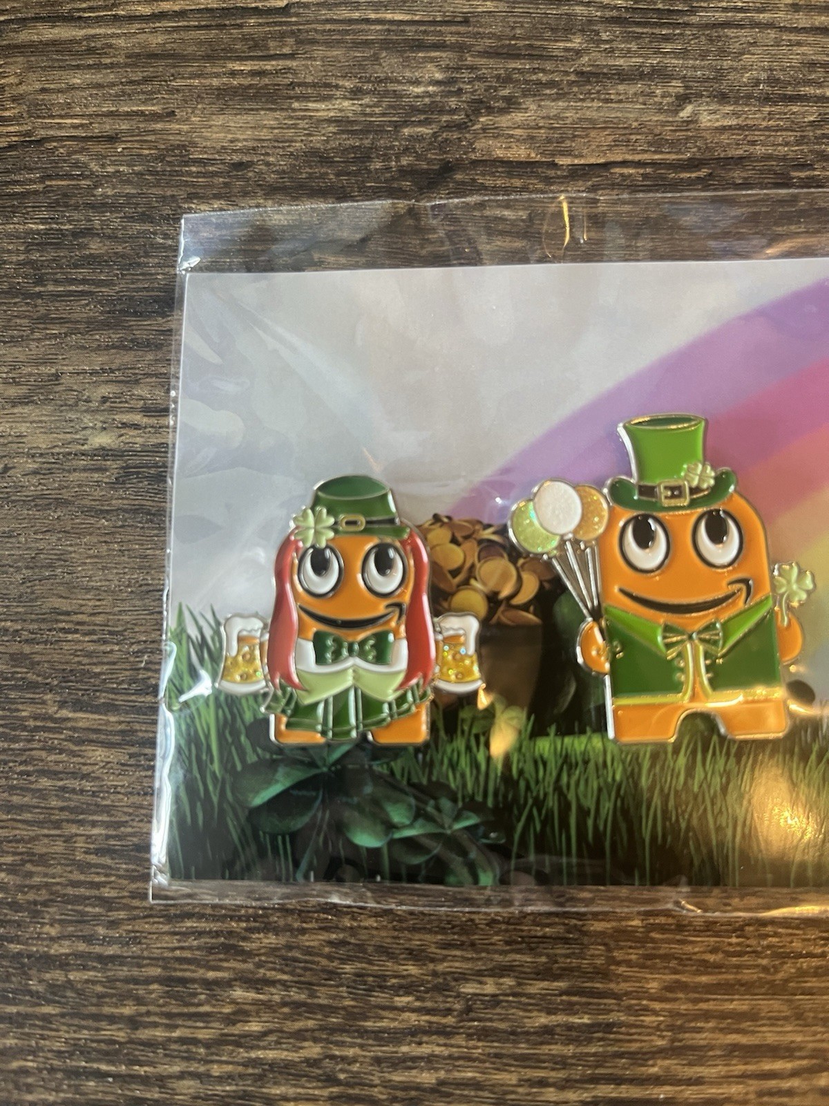 AMAZON Peccy Pins Themed For St Patrick’s Day 3 Pin Set Leprechaun Lucky Clover