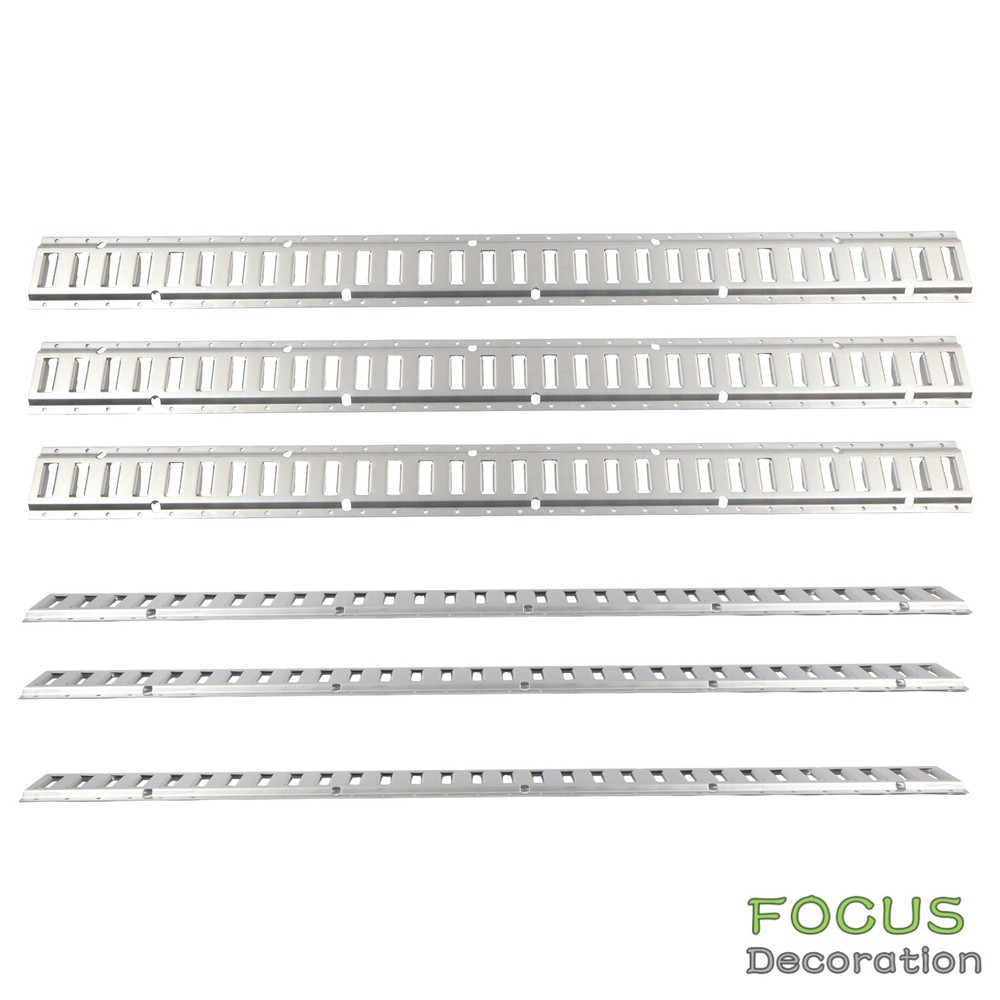 Flexible 6 Pack 5' E Track Tie Down Rail System Silver Heavy Loads Secure Cargo