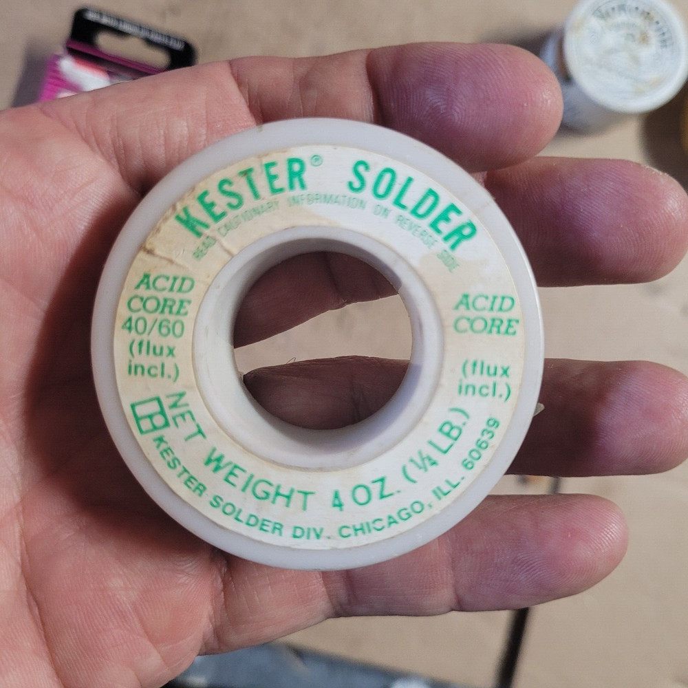 Mixed Lot Soldering Wire Acid Core Rosin Solid & Paste KESTER OATEY DUNLAP