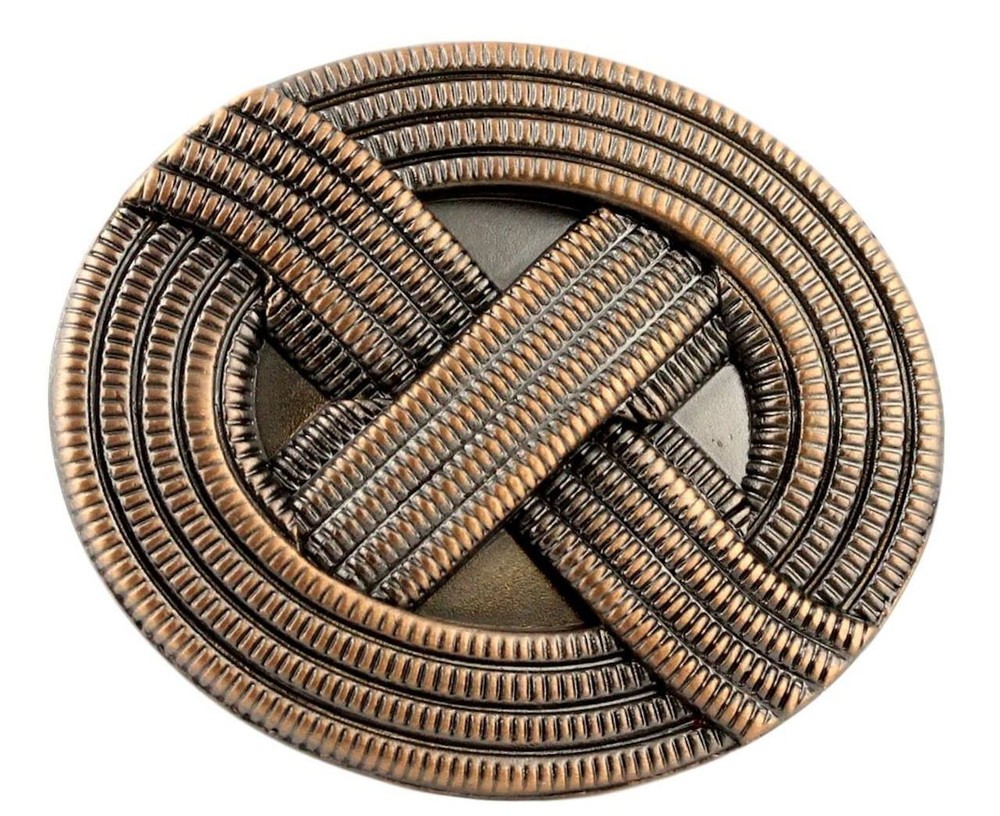 1-1/2" Braid Oval Knob Red Brushed Copper