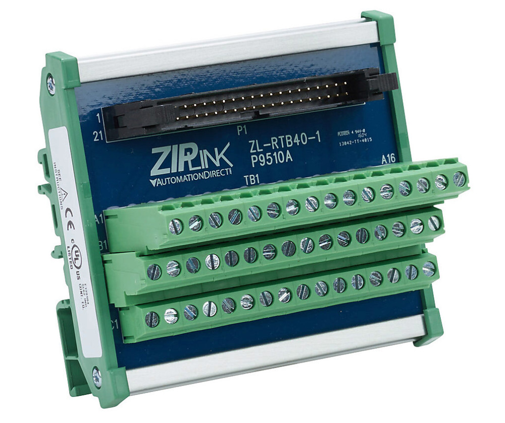 ZIP Link ZL-RTB40-1 reduced-width feedthrough module, 48-pole Automation Direct