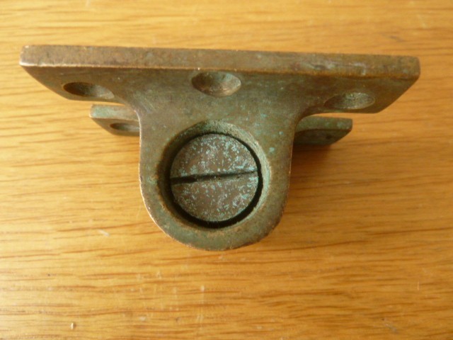 Antique brass window stay / latch