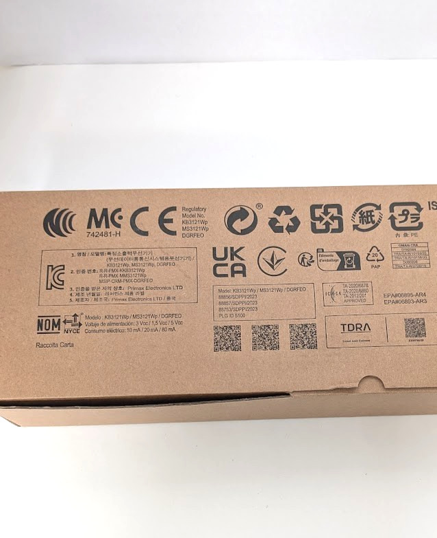 NEW - DELL KEYBOARD AND MOUSE KB3121Wp MS3121wP