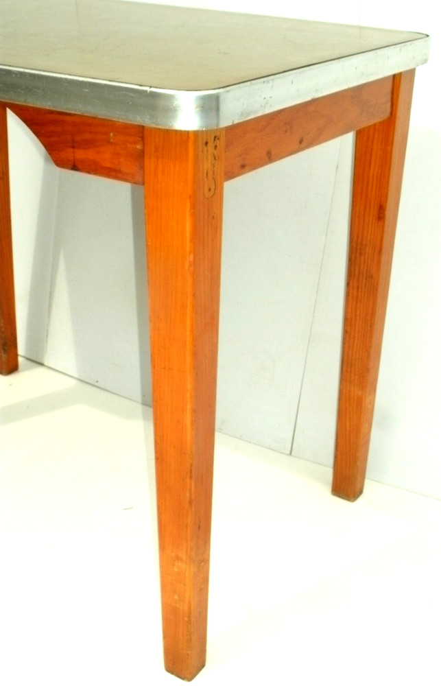 Vintage Industrial Oak Desk Table