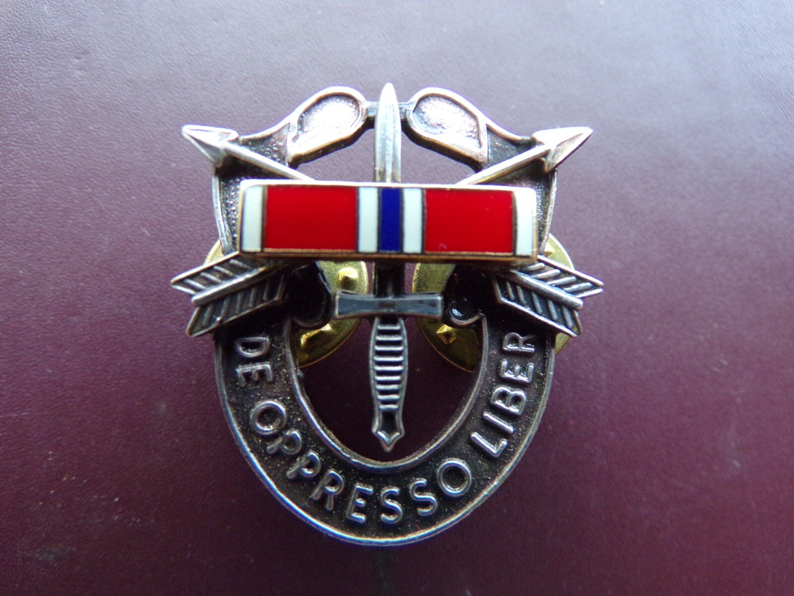 Special Forces Bronze Star Crest DI Ribbon Pin US Army SOG Airborne Military ODA