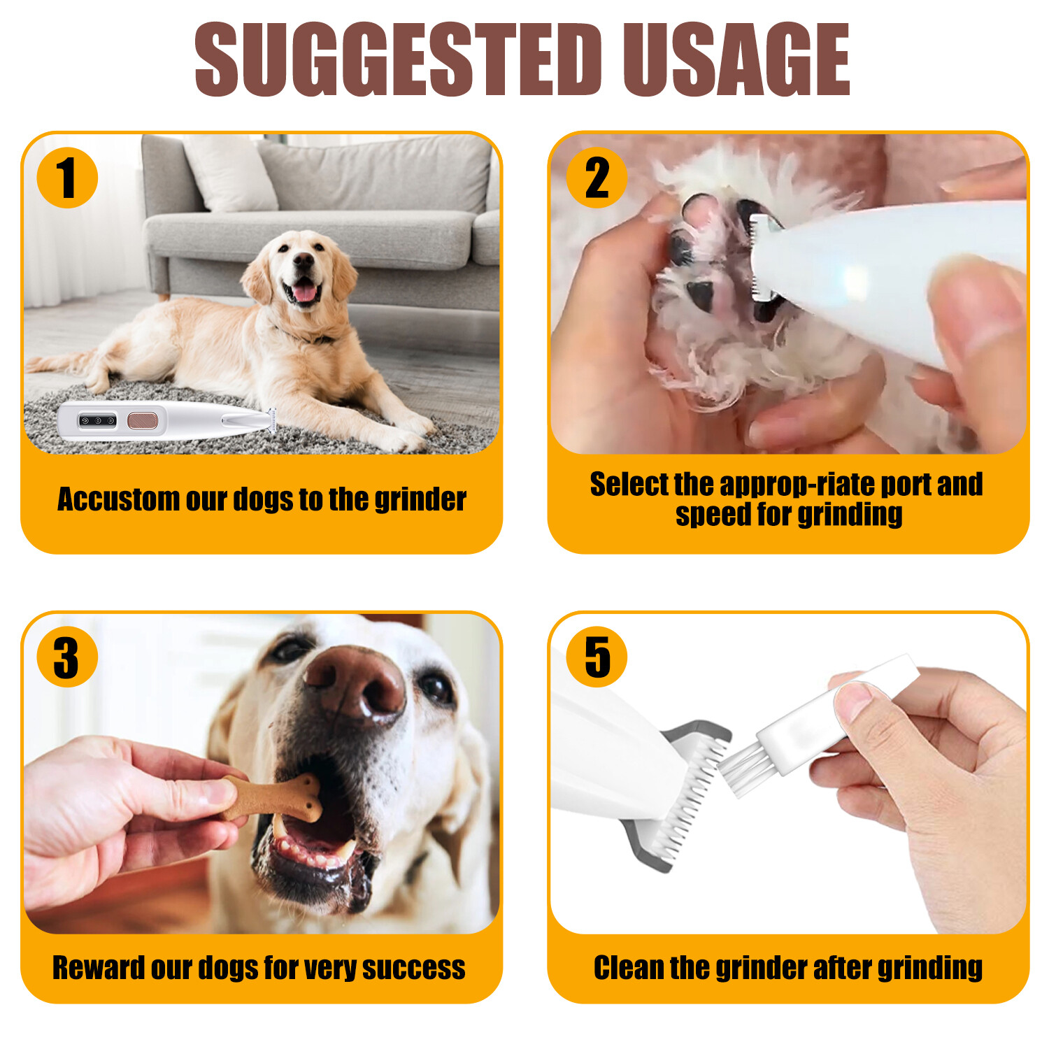 Dog Paw Fur Trimmer Low Noise Cordless Electric Pet Hair Clippers for Cat & Dogs