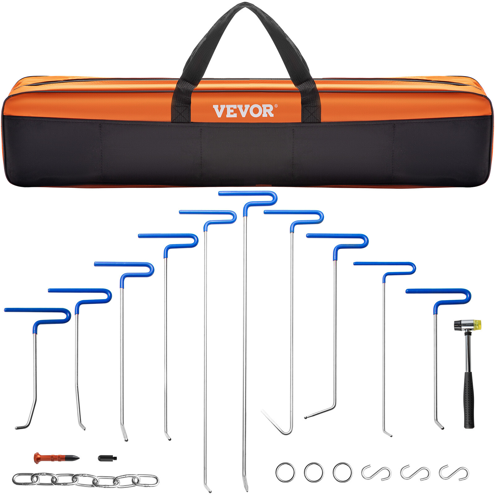 VEVOR 20Pcs Car Push Puller Rods Dent Removal Paintless Tools Repair Hammer kit