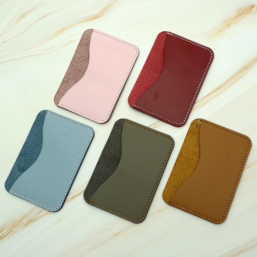 DIY set with one pocket Simple card cases, Making DIY, Leather craft tools