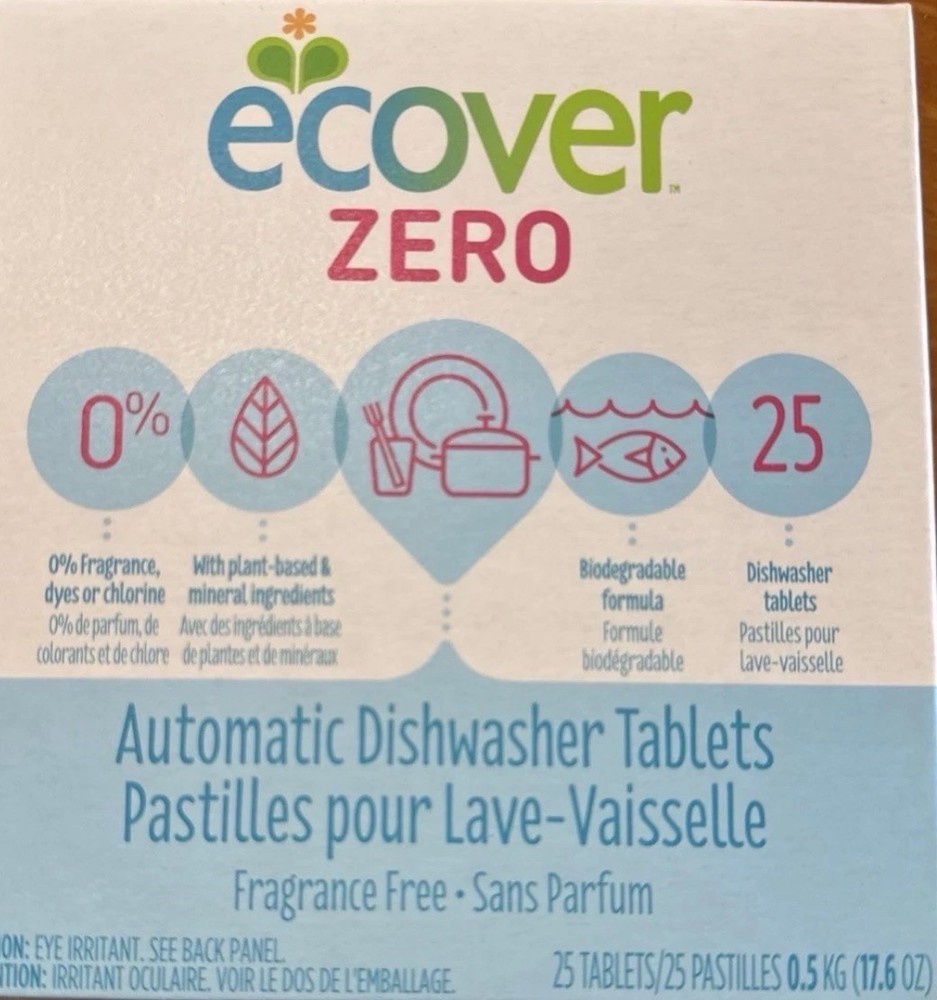 Ecover Automatic Dishwashing Tablets Zero, 25 Count, 17.6 Ounce