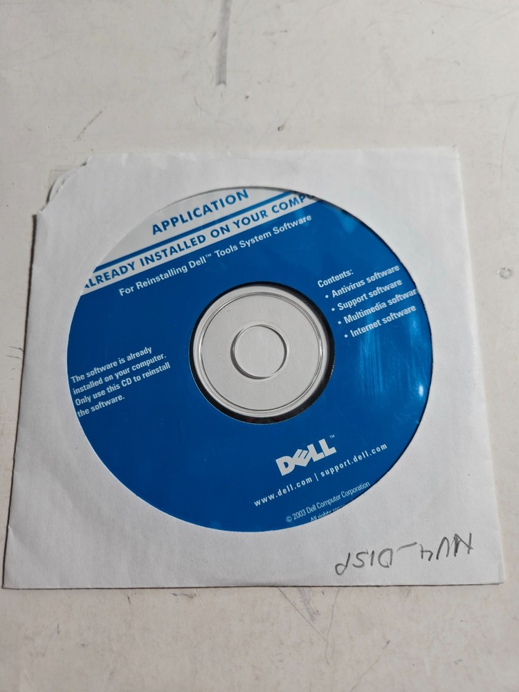 Dell Reinstalling Tools System Software CD P/N OP0326 – OEM Disc Only – Clean