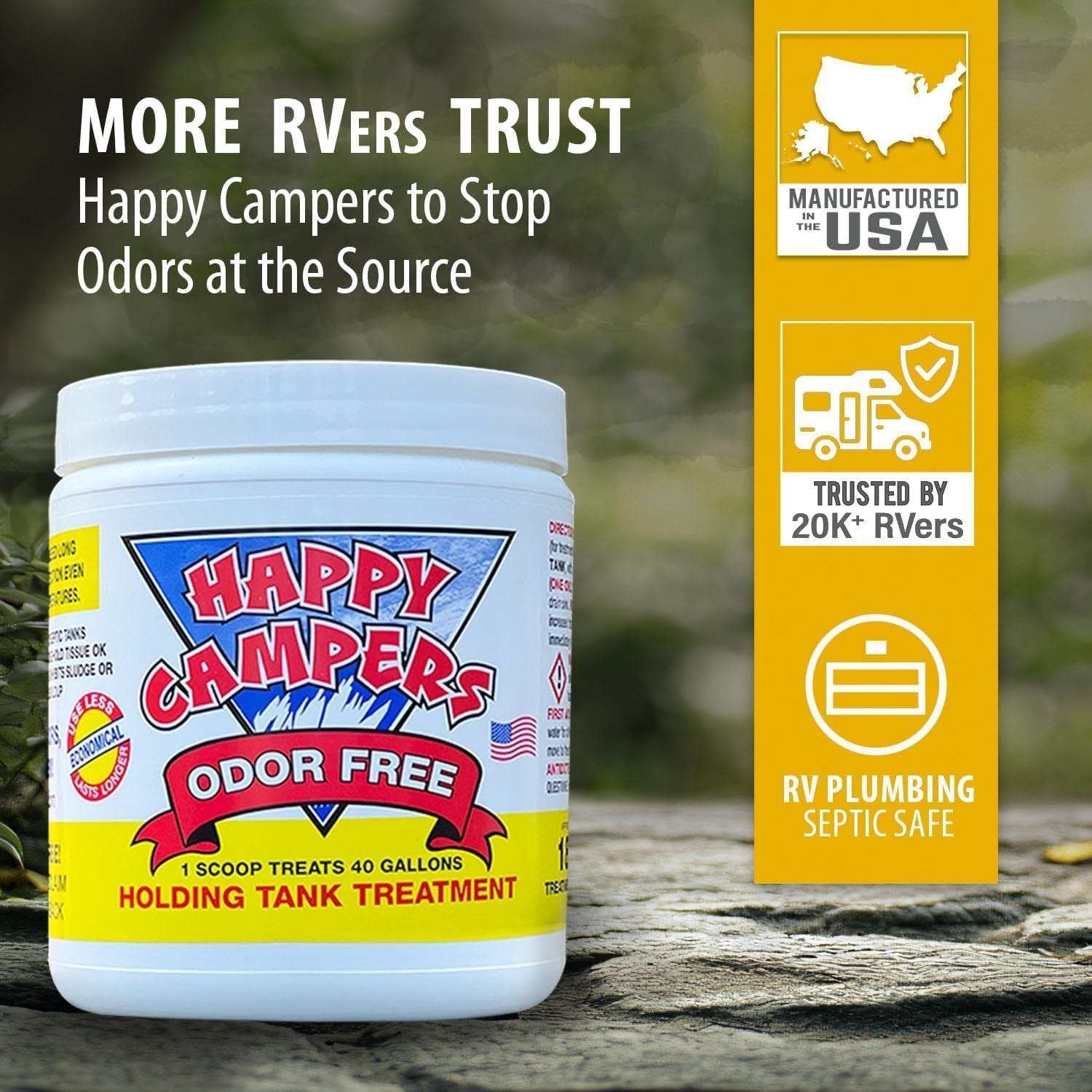 HAPPY CAMPERS RV Holding Tank Treatment - 18 Treatments