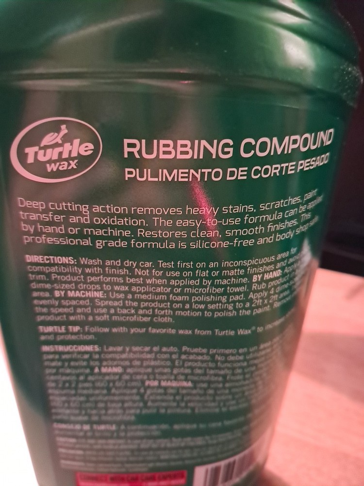 Rubbing Compound Turtle Wax 18oz Bottle