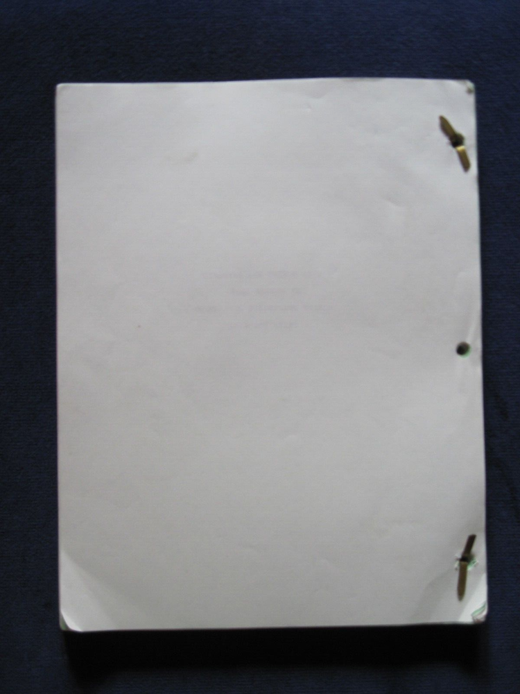 ORIGINAL SCRIPT for ANALYZE THIS - ROBERT DE NIRO, BILLY CRYSTAL for OSCAR CONS.