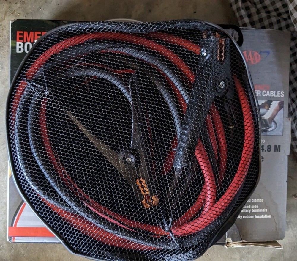 Emergency Booster Jumper Cables, AAA 16ft, Open Box