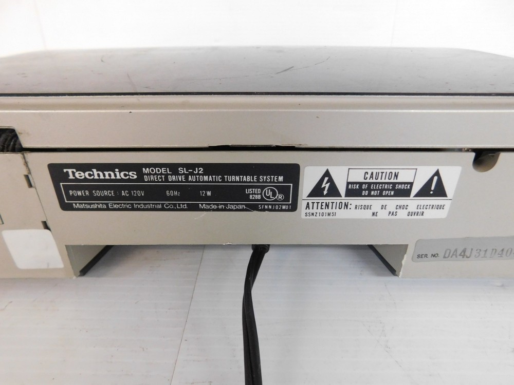 TECHNICS DIRECT DRIVE AUTOMATIC TURNTABLE SYSTEM SL-J2 (MPT17)
