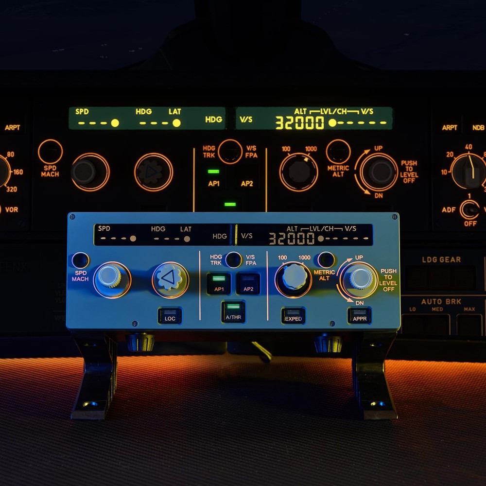 A320FCU Cube Flight Simulator Flight Control Unit Pilot Panel Game Ready