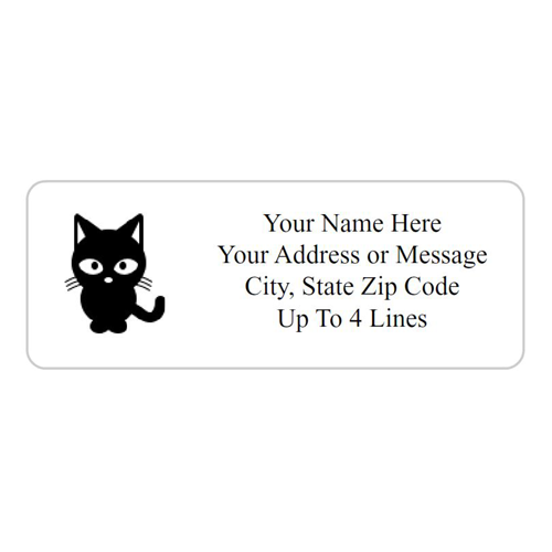 60pcs Personalized Cat Return/Mailing Address labels - 1" x 2.625"