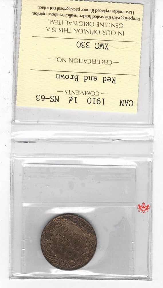 1910 Canada 1 Cent - ICCS MS63 - XWC 330
