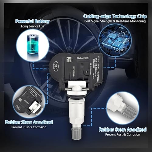 315Mhz TPMS Sensor,4-Pack Tire Pressure Monitor System Sensor Compatible with