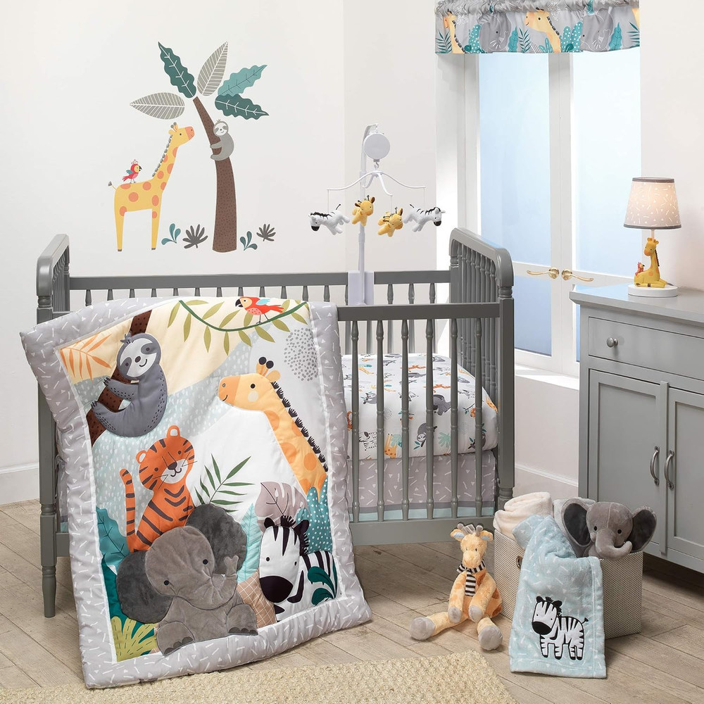 Mighty Jungle 3Piece Crib Bedding Set, Multicolor (283003V)