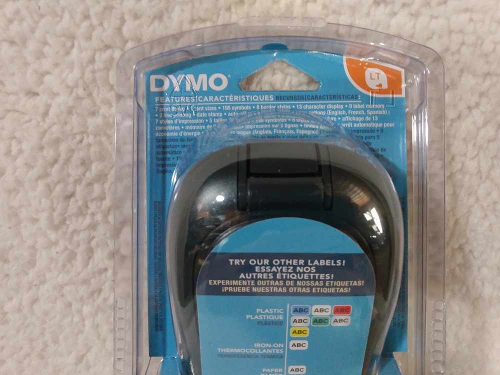 DYMO Portable Printer Handheld Label Maker Black Silver Letratag 100H w Labels