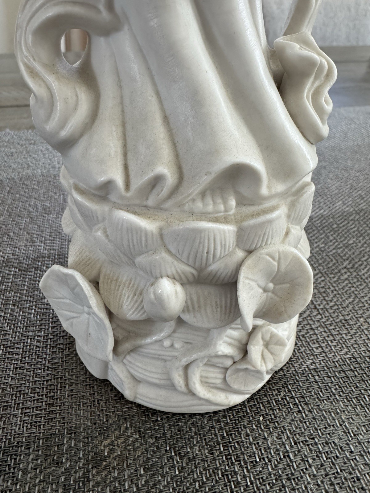 14” Porcelain Guanyin Figure Statue Marked Japan