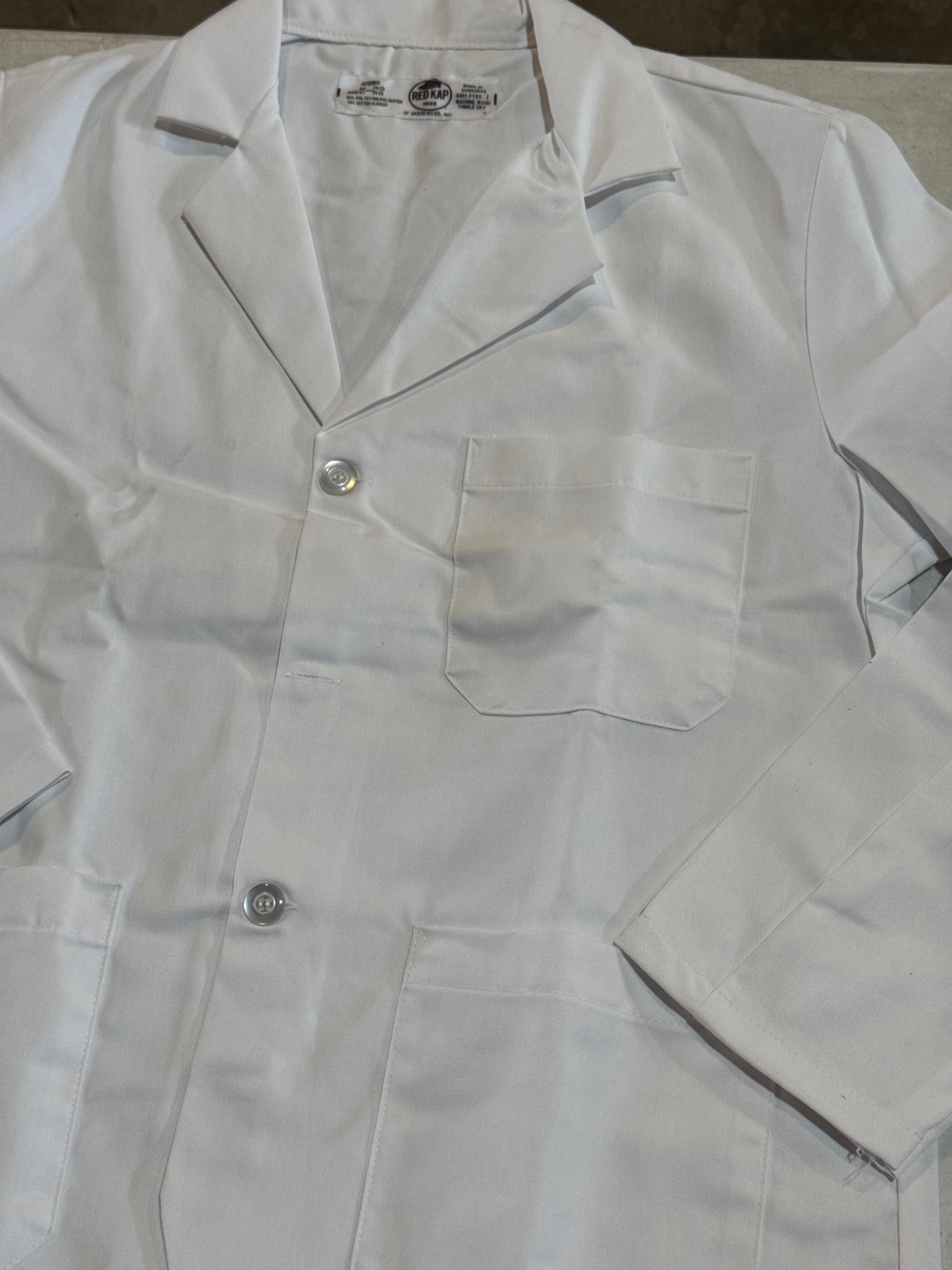 Red Kap Men's Notch Collar Lapel Counter Coat