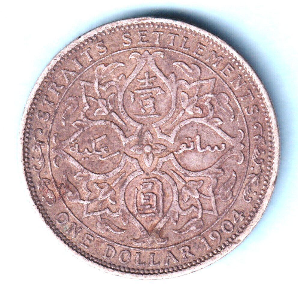 Straits Settlements. 1904 One Dollar.. gVF