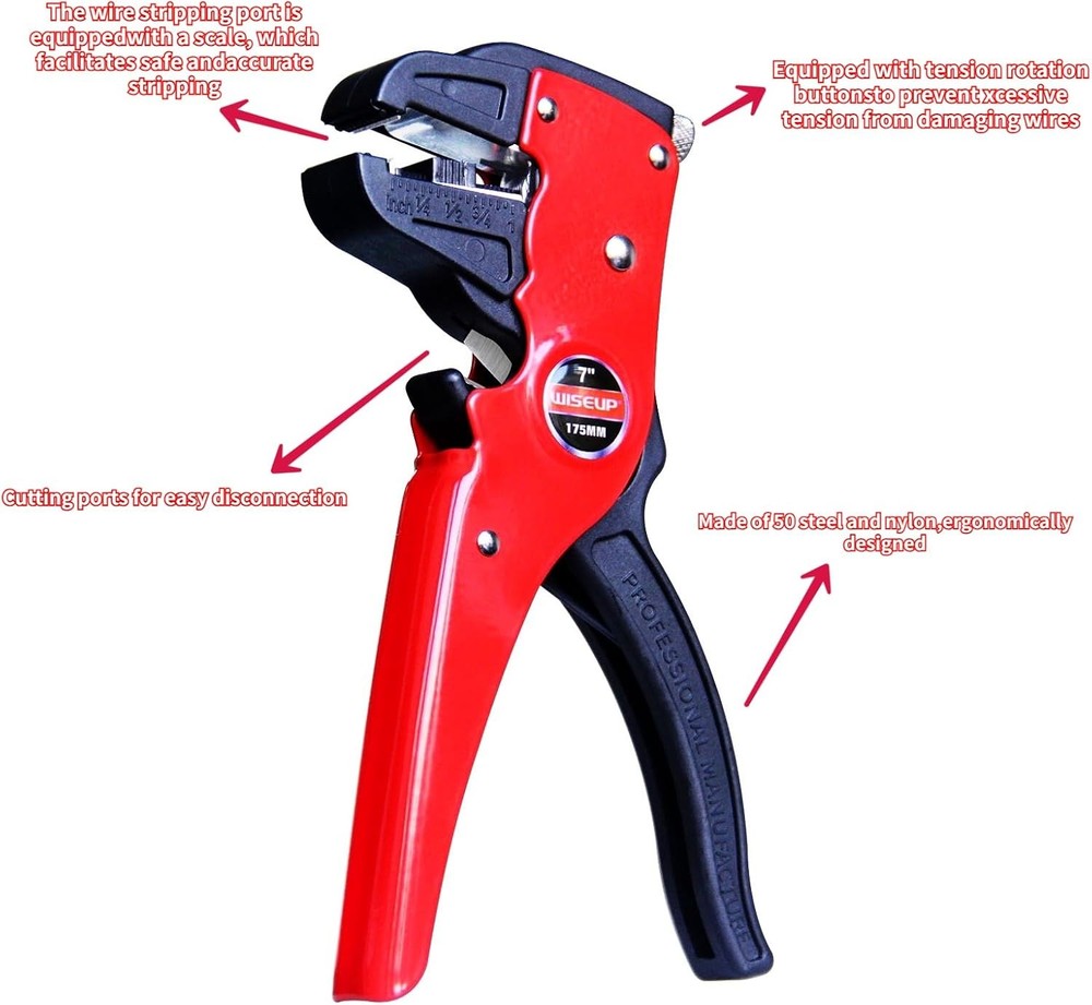WISEUP Automatic Quick Strip Wire Stripper and 2 in 1
