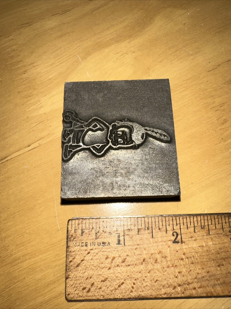 Print Block “ Young Indian Boy “ Nice Image & Lines!