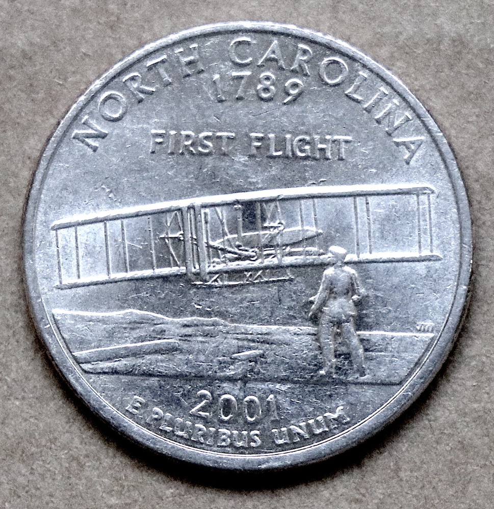 2001 P North Carolina State Quarter circulated