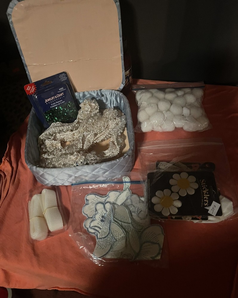 Sewing Basket With Supplies