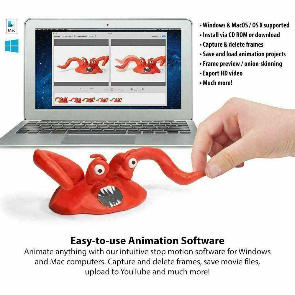 Stopmotion Explosion: Stop Motion Animation Kit with Full HD 1080P Camera