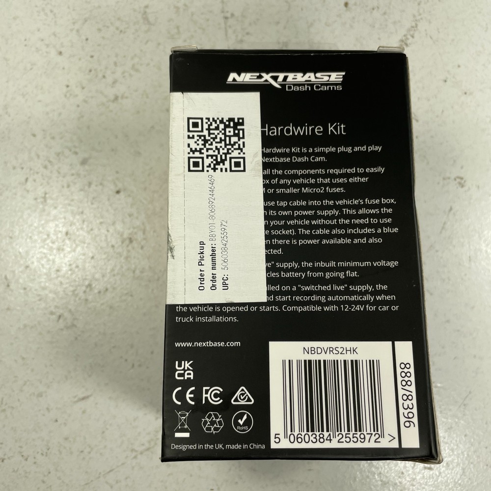 NEXTBASE Series 2 Hardwire Kit - Black