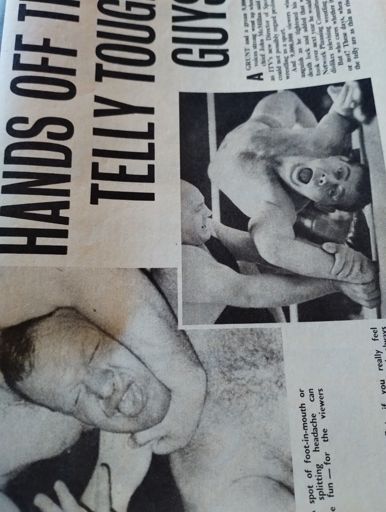 Sk36 Ephemera 1967 Article T V Wrestling