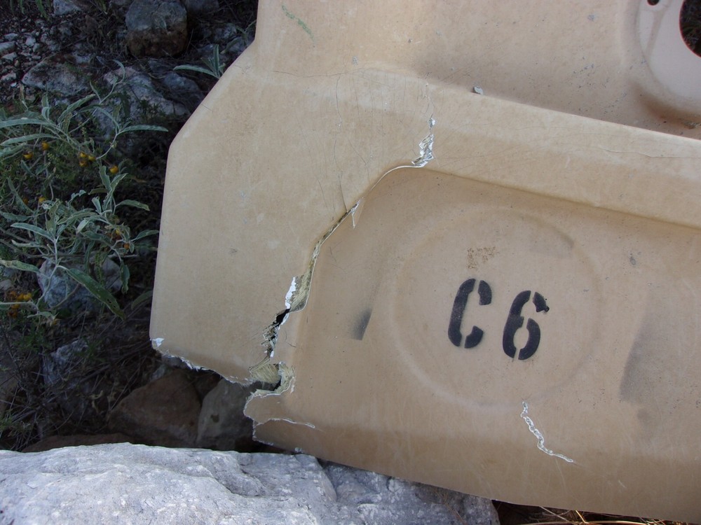 Used Oshkosh JLTV Hood, Light Damage